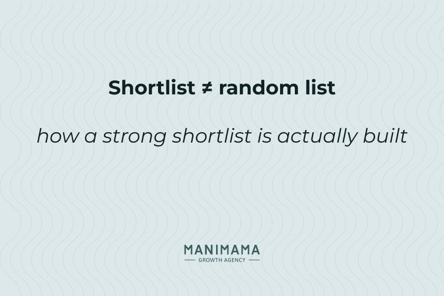Shortlist ≠ random list: how a strong shortlist is actually built